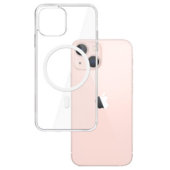 Silikónové puzdro na Apple iPhone 12 Pro Max 3mk Mag Case transparentné 