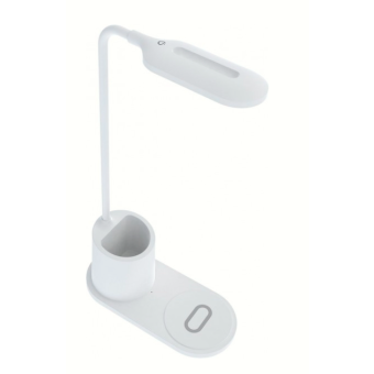 Stolná LED lampa Rebeltec s indukčnou nabíjačkou QI W600 10W biela