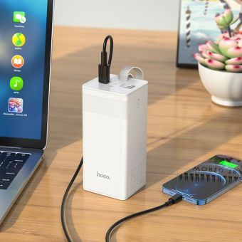Powerbanka HOCO Powermaster J86A, 50 000mAh svietidlo PD22,5W QC3.0, biela