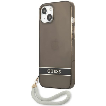 Plastové puzdro Guess na Apple iPhone 13/13 Pro GUHCP13LHTSGSK Translucent Stap čierne
