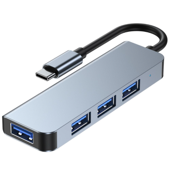 Adaptér Hub 4in1 Tech-protect V1 4xUSB sivý