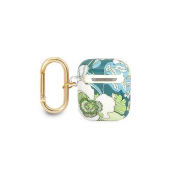 Silikónové puzdro Guess na Apple AirPods 1 / 2 GUA2HHFLN Flower zelené