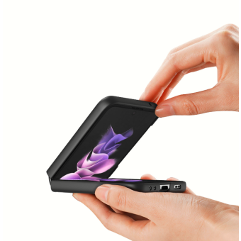 Plastové puzdro na Samsung Z Flip 3 F711 5G Dux Ducis Fino Nylon TPC/TPU modré
