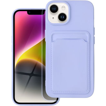Silikónové puzdro na Apple iPhone 14 Pro Max Forcell Card fialové