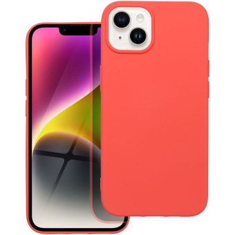 Silikónové puzdro na Apple iPhone 14 Plus Forcell Silicone Lite broskyňové