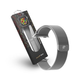 RhinoTech Steel Metal Milanese Band Apple Watch 42/44/45/49 mm Silver