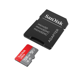 SanDisk Ultra microSDXC 128GB 140 MB/s UHS-I U1 Class 10 + adaptér