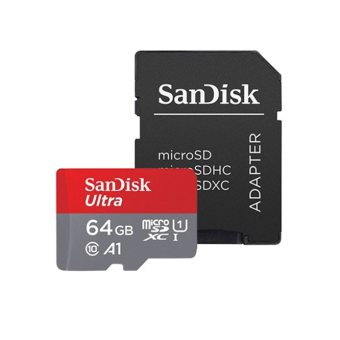 SanDisk Ultra microSDXC 64GB 140 MB/s UHS-I U1 Class 10 + adaptér