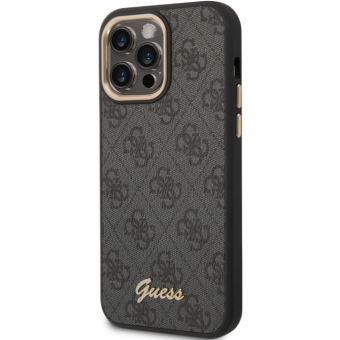 Plastové puzdro Guess na Apple iPhone 14 Pro GUHCP14LHG4SHK 4G Metal Camera Outline čierne