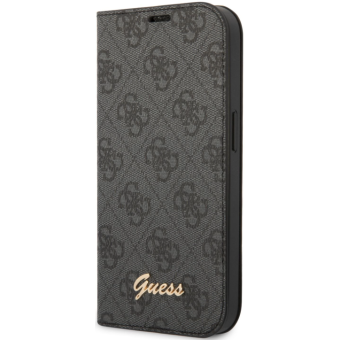Diárové puzdro Guess na Apple iPhone 14 Pro GUBKP14LHG4SHK 4G Metal Camera Outline čierne
