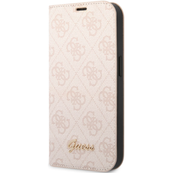Diárové puzdro Guess na Apple iPhone 14 Plus GUBKP14MHG4SHP 4G Metal Camera Outline ružové