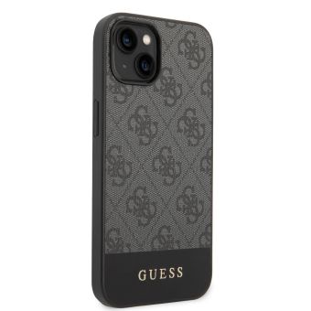 Plastové puzdro Guess na Apple iPhone 14 Plus GUHCP14MG4GLGR 4G Stripe sivé