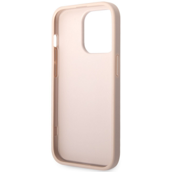 Kryt na Apple iPhone 14 Pro Max Guess PU 4G Metal Logo GUHCP14X4GMGPI ružové