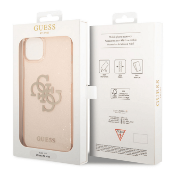 Kryt na Apple iPhone 14 Plus Guess Big 4G Full Glitter GUHCP14MPCUGL4GGO zlaté