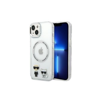 Plastové puzdro Karl Lagerfeld na Apple iPhone 14 Pro Max KLHMP14XHKCT Karl and Choupette MagSafe transparentné
