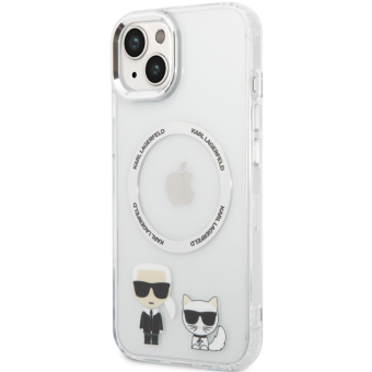 Plastové puzdro Karl Lagerfeld na Apple iPhone 14 Pro Max KLHMP14XHKCT Karl and Choupette MagSafe transparentné
