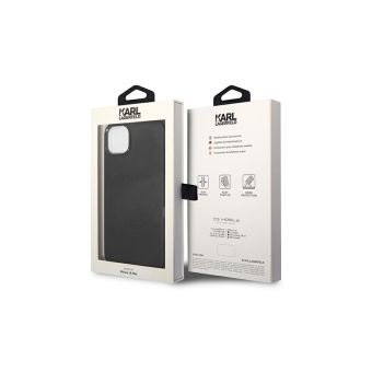 Kryt na Apple iPhone 14 Plus Karl Lagerfeld PU Leather Perforated Logo KLHCP14MFWHK čierne