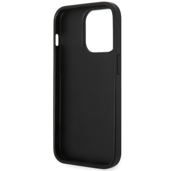Kryt na Apple iPhone 14 Pro Karl Lagerfeld Saffiano Choupette Head KLHCP14LSAPCHK čierne