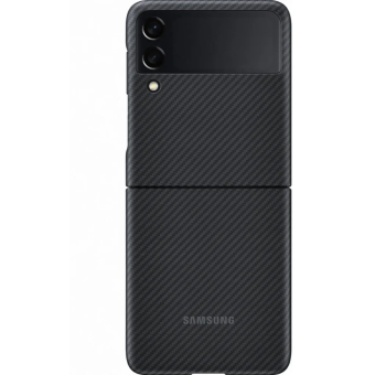 Odolné puzdro Samsung na Samsung Galaxy Z Flip3 5G F711 EF-XF711SBE Aramid čierne (Poškodené balenie)