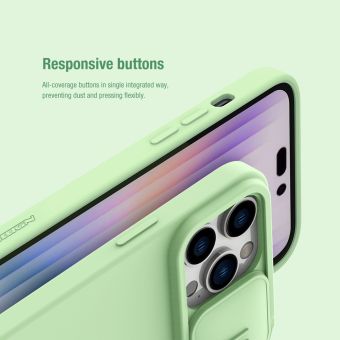 Silikónové puzdro na Apple iPhone 14 Pro Nillkin CamShield Silky Magnetic čierne