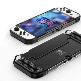 Silikónové puzdro na Nintendo Switch Oled Tech-protect TpuCarbon čierne