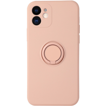 Silikónové puzdro na Xiaomi Redmi 9 Vennus Finger Ring ružové