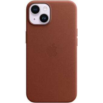 Kožené puzdro Apple na Apple iPhone 14 MPP73ZM/A Leather Case with MagSafe Umber