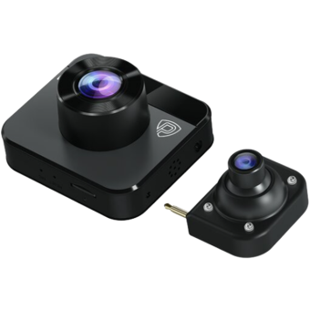 Autokamera Prestigio RoadRunner 380, set Dual cam: predná - FHD, zadná HD , 140°