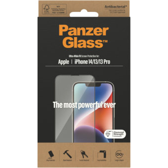 Tvrdené sklo na Apple iPhone 14/13 Pro/13 PanzerGlass UWF AB čierne