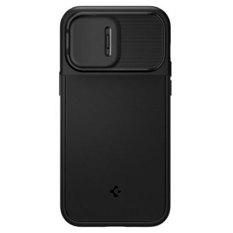 Odolné puzdro na Apple iPhone 14 Pro Spigen Optik Armor Mag MagSafe čierne