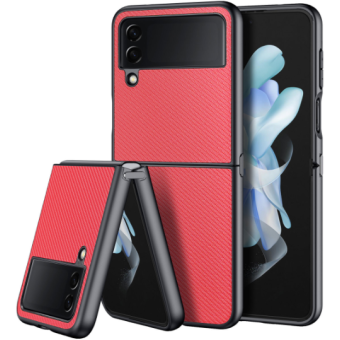 Plastové puzdro na Samsung Galaxy Z Flip 4 F721 Dux Ducis Fino Nylon červené