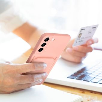 Silikónové puzdro na Samsung Galaxy S23 Ultra 5G S918 Forcell Card ružové