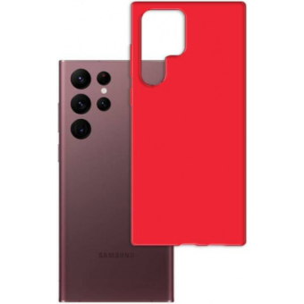 Odolné puzdro na Samsung Galaxy S23 Ultra 5G S918 3MK Matt TPU červené