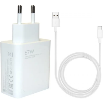 Xiaomi Charging Combo MDY-12-EJ, USB-A 67W + USB-C kábel, biela (Bulk)