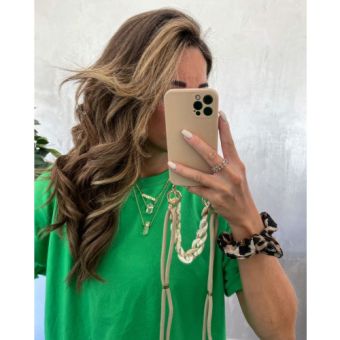 Silikónové puzdro na Apple iPhone 12 Tech-Protect Icon Chain fialové