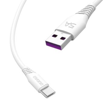 Kábel Dudao L2T, USB na USB-C 5A, 2m, biely