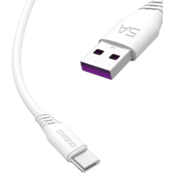 Kábel Dudao L2T, USB na USB-C 5A, 2m, biely