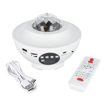 Projektorová lampa STARS BTM0504-B, bluetooth reproduktor, diaľkové ovládanie, biela