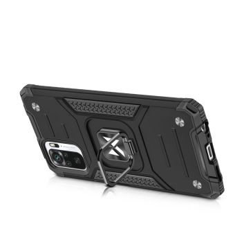 Odolné puzdro na Xiaomi Redmi Note 10/10S/Poco M5s Ring Armor Rugged čierne
