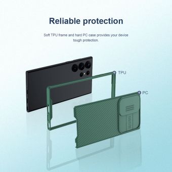 Odolné puzdro na Samsung Galaxy S23 Ultra 5G S918 Nillkin CamShield Pro čierne
