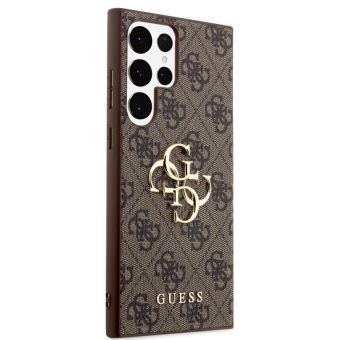 Guess PU 4G Metal Logo Samsung Galaxy S23 Ultra 5G S918 GUHCS23L4GMGBR Brown
