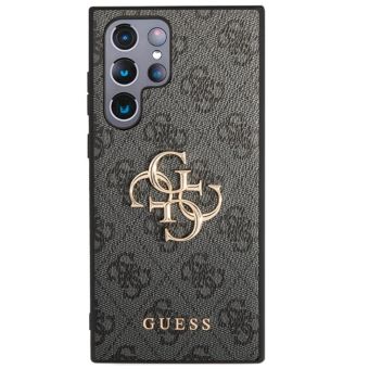 Guess PU 4G Metal Logo Samsung Galaxy S23 Ultra 5G S918 GUHCS23L4GMGGR Grey