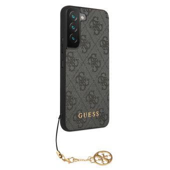 Plastové puzdro Guess na Samsung Galaxy S23 5G S911 GUHCS23SGF4GGR 4G Charms sivé