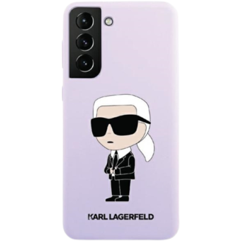 Silikónové puzdro Karl Lagerfeld na Samsung Galaxy S23+ 5G S916 KLHCS23MSNIKBCU Liquid Silicone Ikonik NFT fialové
