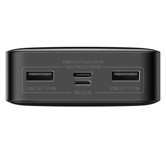 Baseus Bipow PPBD050101, 20000 mAh, 15W, čierna