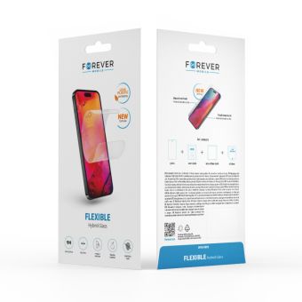 Tvrdené sklo na Xiaomi Redmi 9/9A/9AT/9C/9i Forever Flexible Hybrid 5D celotvárové čierne