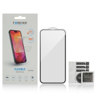 Tvrdené sklo na Xiaomi Redmi 10C Forever Flexible Hybrid 5D celotvárové čierne