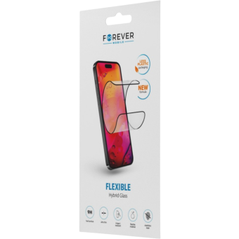 Tvrdené sklo na Xiaomi Redmi 10C Forever Flexible Hybrid 5D celotvárové čierne