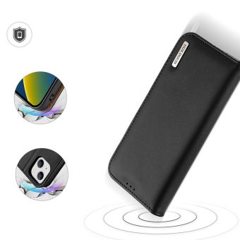 Diárové puzdro na Apple iPhone 14 Pro Dux Ducis Hivo Leather Flip čierne