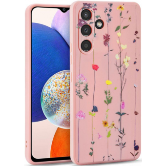 Silikónové puzdro na Samsung Galaxy A14 5G A146 Tech Protect Mood Garden ružové